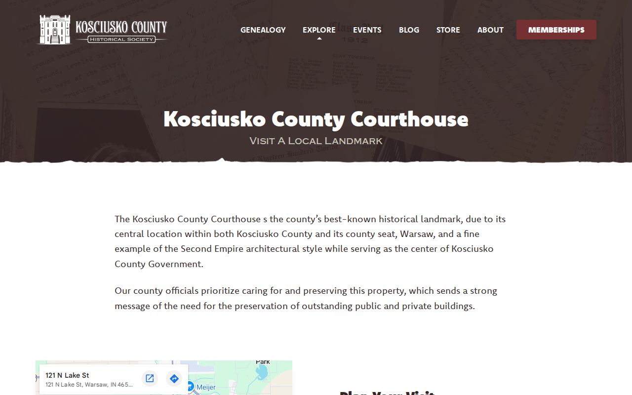 Kosciusko County court docket historic courthouse
